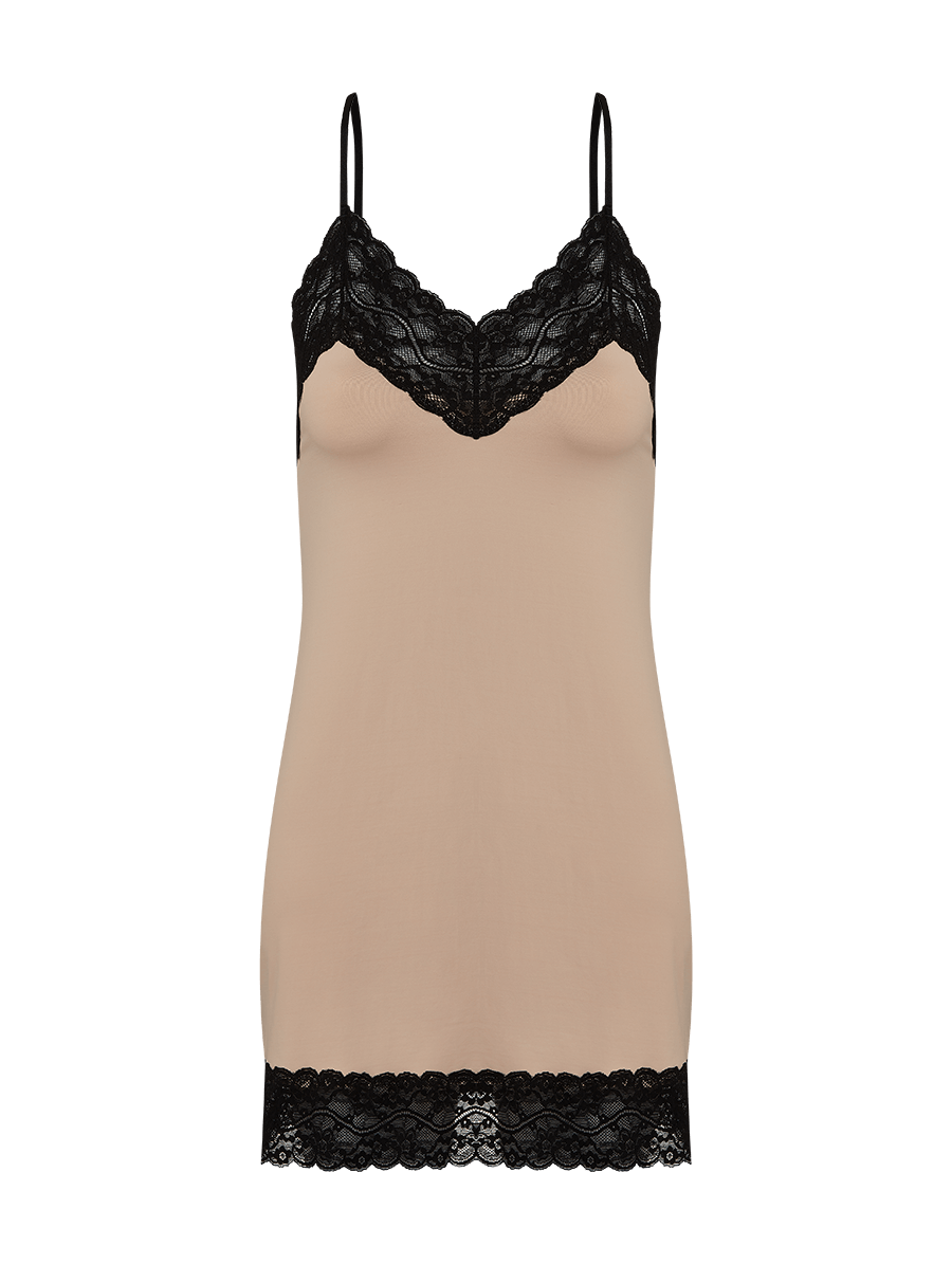 Camisola Alças Finas Em Renda E Microfibra Love Stories Bege Ballet - EG - 00L11550-BLT-EG