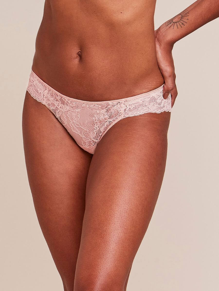 Calcinha Biquíni Em Renda - Bege Ballet - G - 0L351550-BLT-G