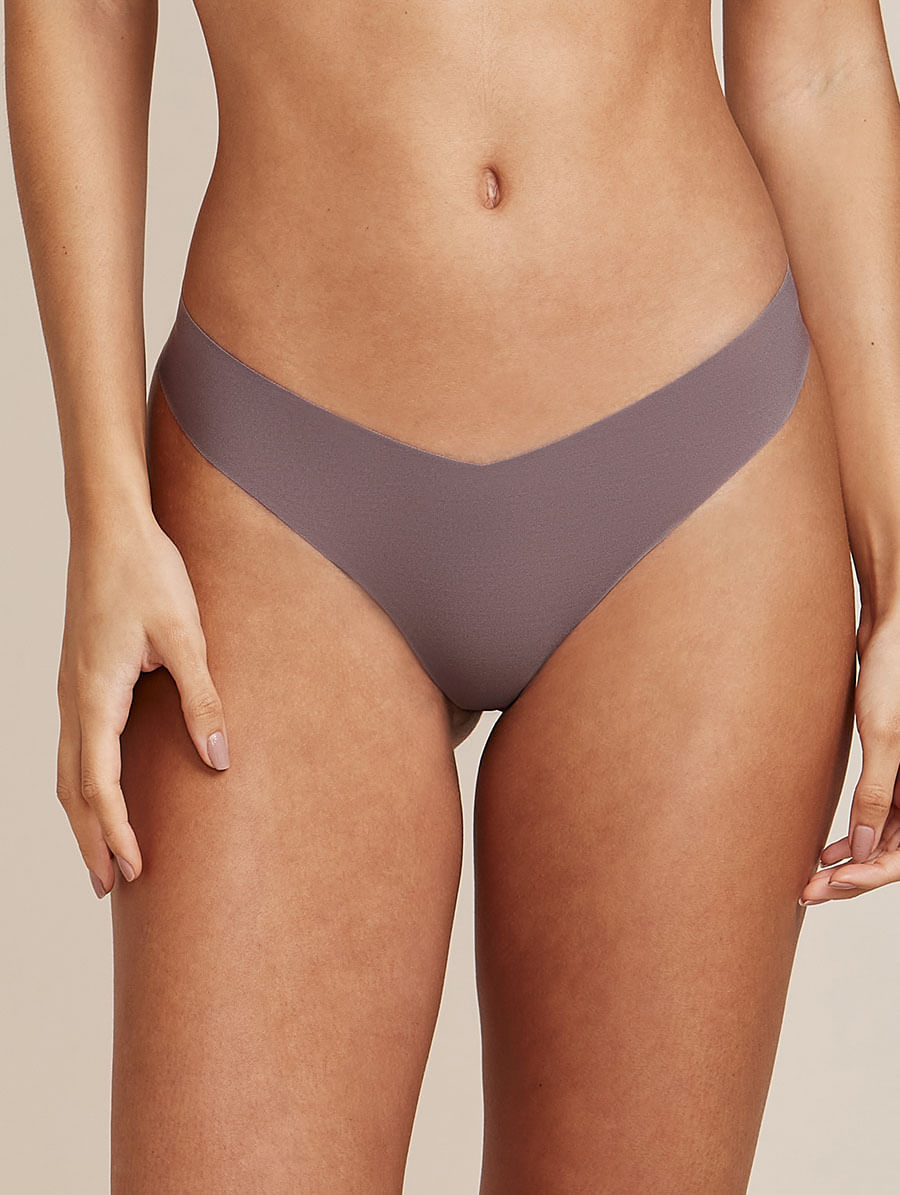 Calcinha Biquíni Em Microfibra - Marrom - P - 00034850-AVL-P