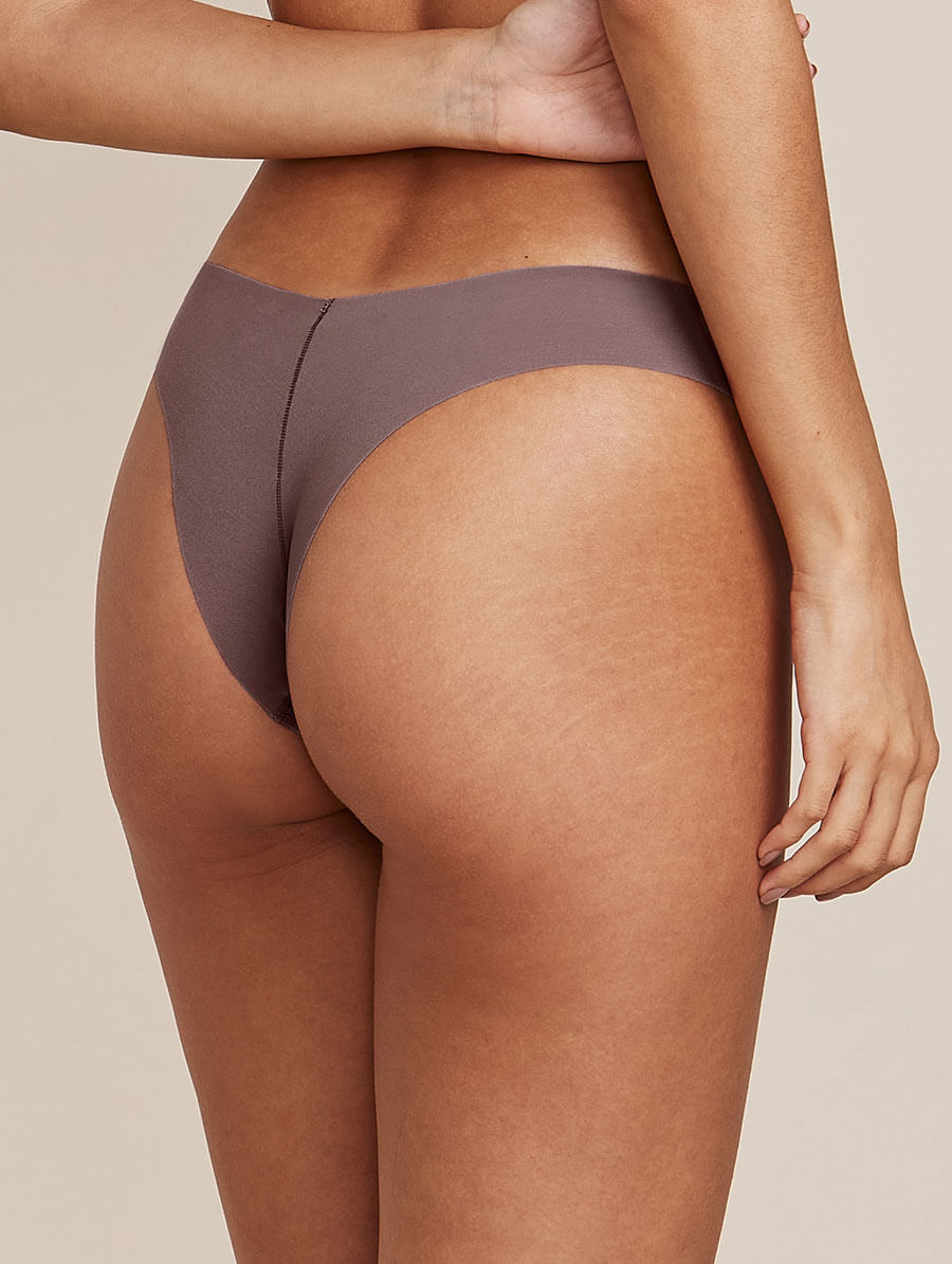 Calcinha Biquíni Em Microfibra - Marrom - P - 00034850-AVL-P