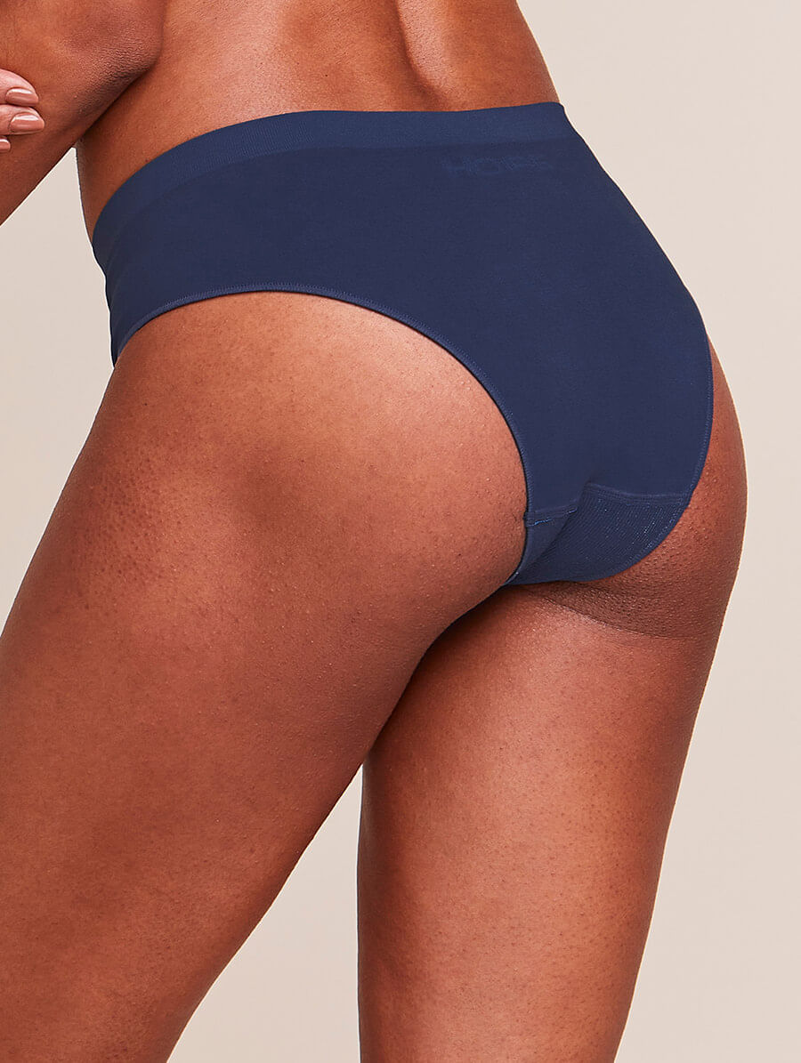 Calcinha Laterais Largas Em Microfibra Light - Azul Cedro - P - 00S38020-ACD-P