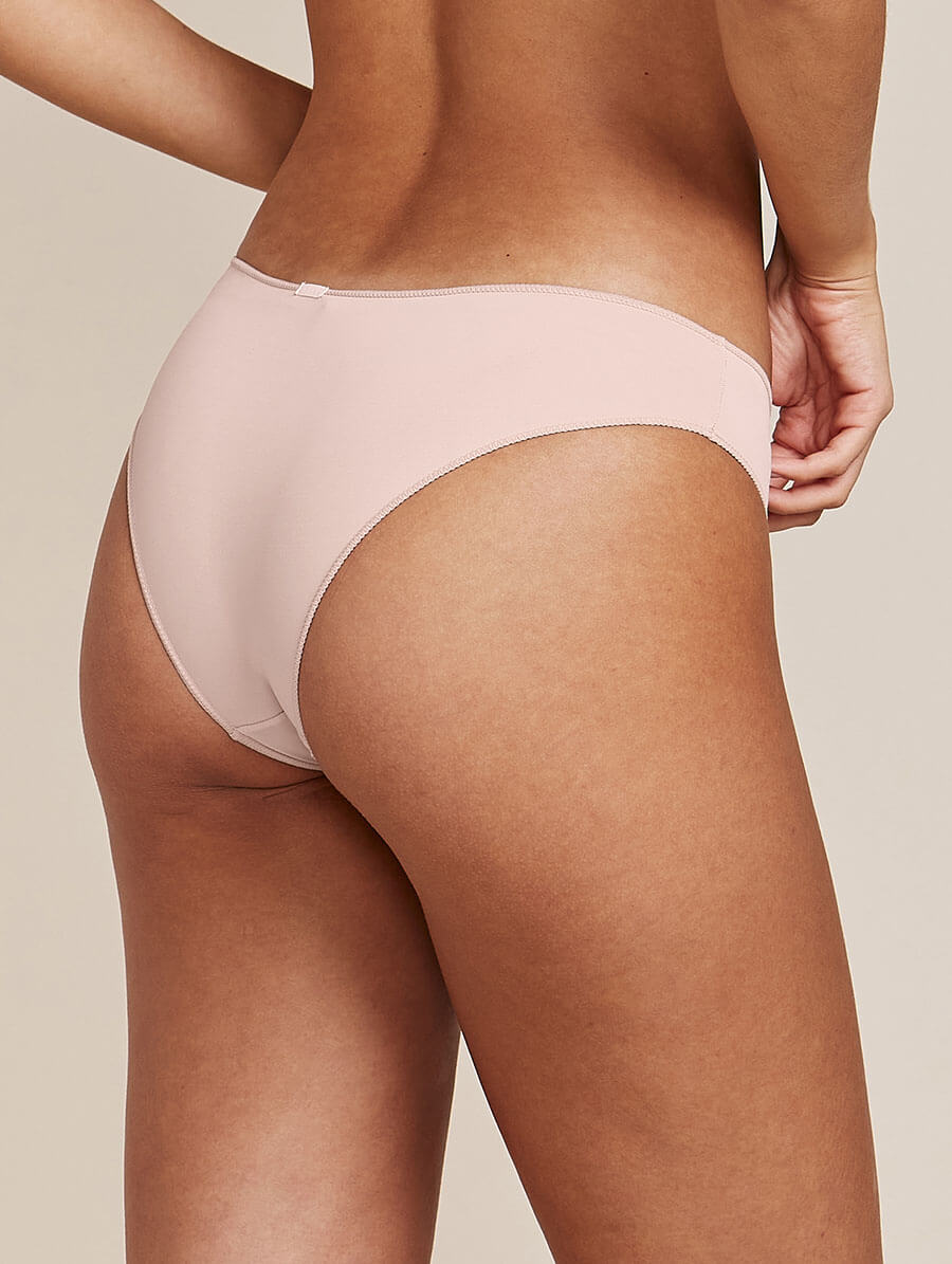 Calcinha Laterais Largas Acabamento Invisível Em Microfibra - Bege - EG - 00038840-BLT-EG