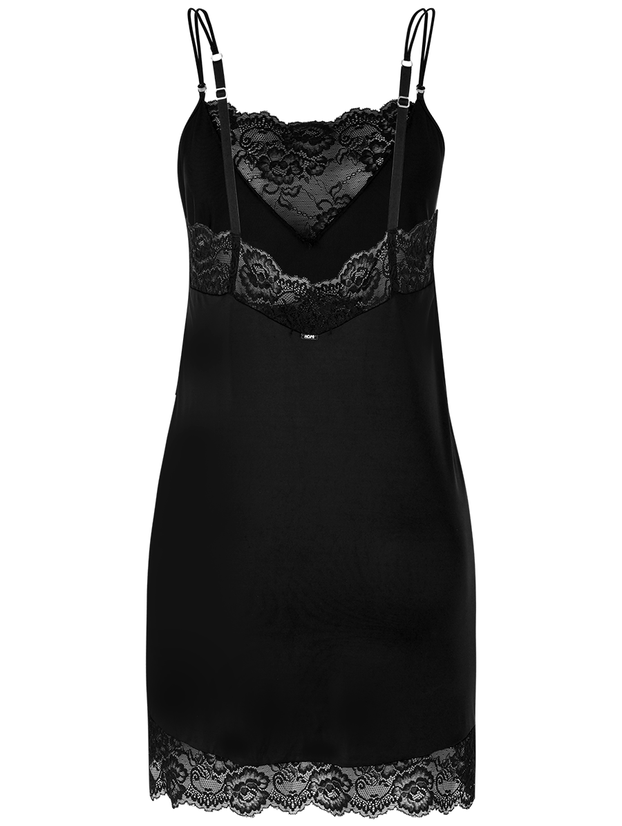 Camisola Alças Finas Em Renda E Microfibra Mood - Preto - G - 0L111630-PTO-G