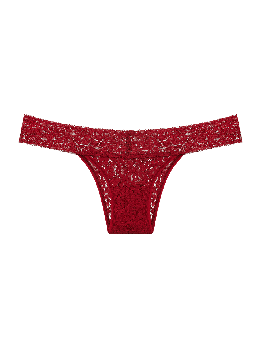 Calcinha Biquíni Em Renda Vermelho Zaire