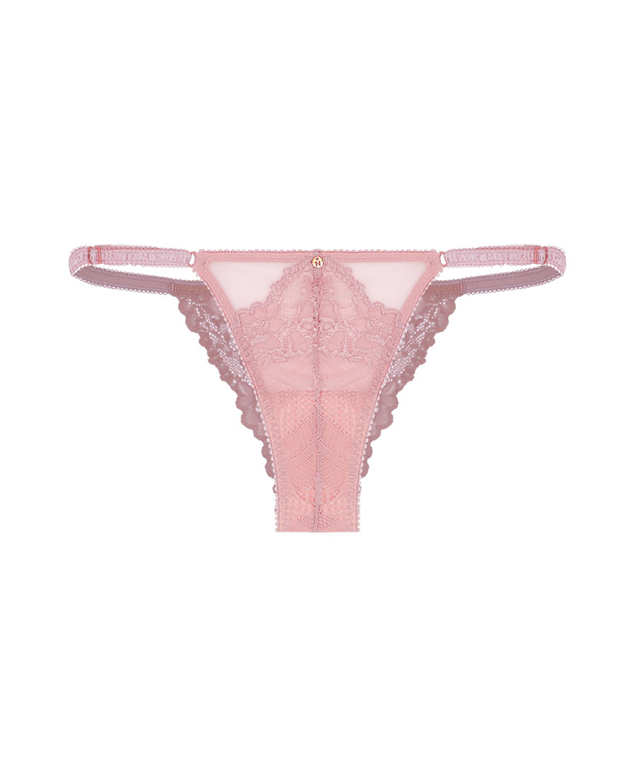 Calcinha String Biquíni Em Renda - Rosa Luar - M - LE361820-RLU-M