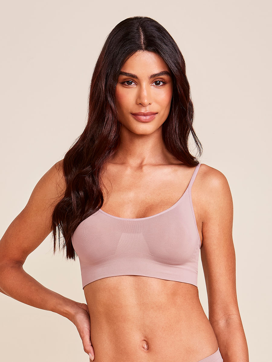 Sutiã Top Sem Bojo E Sem Aro Em Microfibra Light - Cinza Luar - EG - 00S21020-CIL-EG