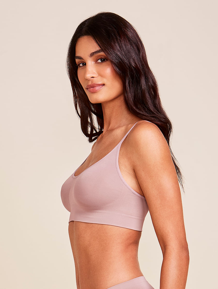 Sutiã Top Sem Bojo E Sem Aro Em Microfibra Light - Cinza Luar - EG - 00S21020-CIL-EG