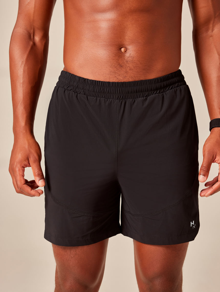 Shorts Masculino Médio Recortes Preto