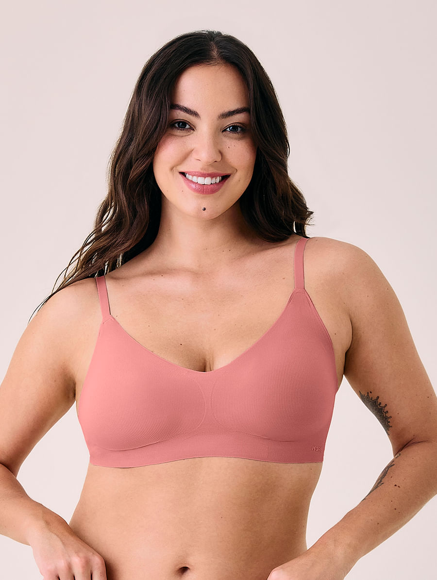 Sutiã Triângulo Com Bojo Removivel Naked Rosa Collant