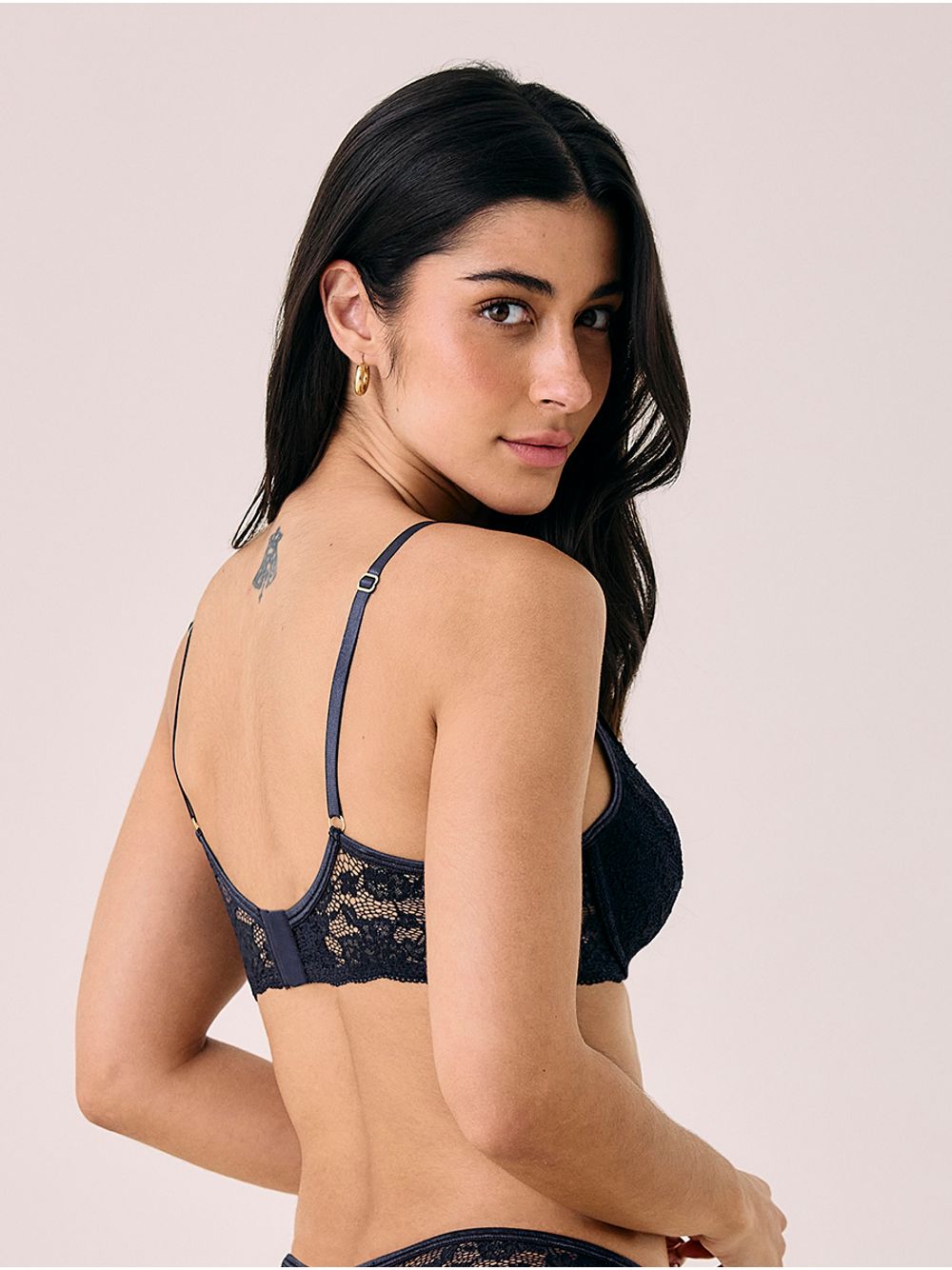 Hope — Sutiã Meia-taça Com Bojo E Com Aro Em Renda Azul Diamond
