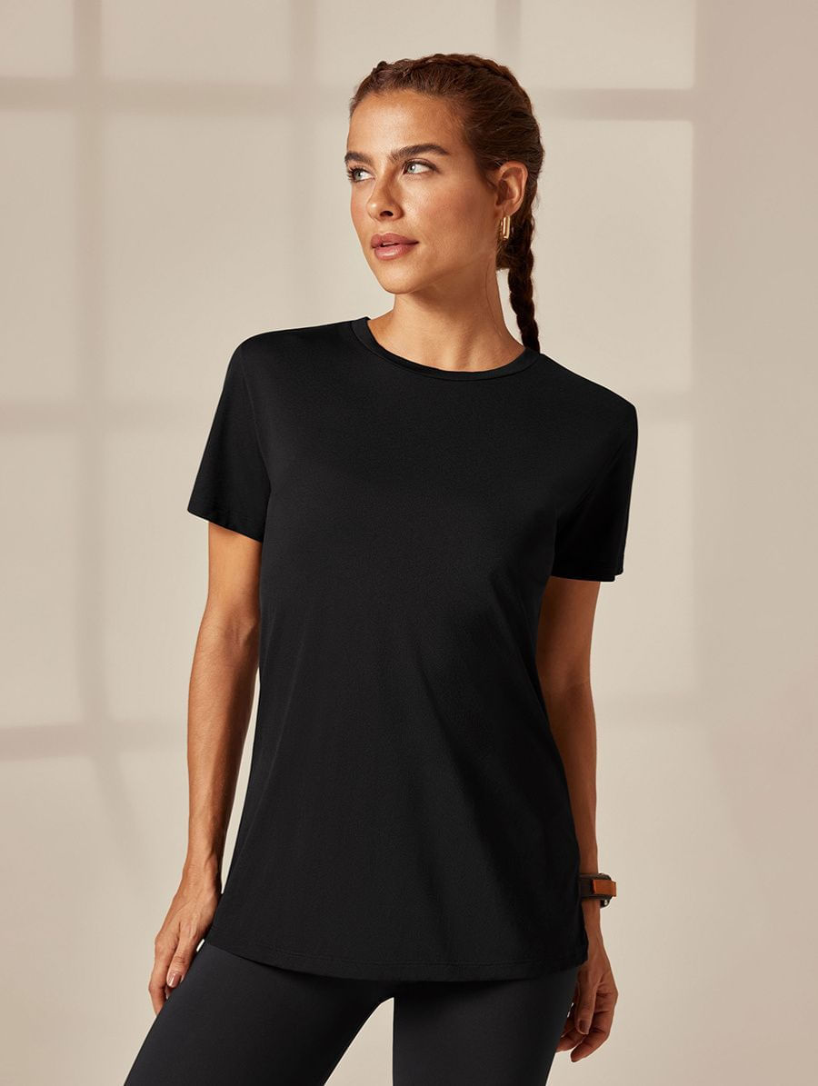 T-shirt Pétala Resort Preto