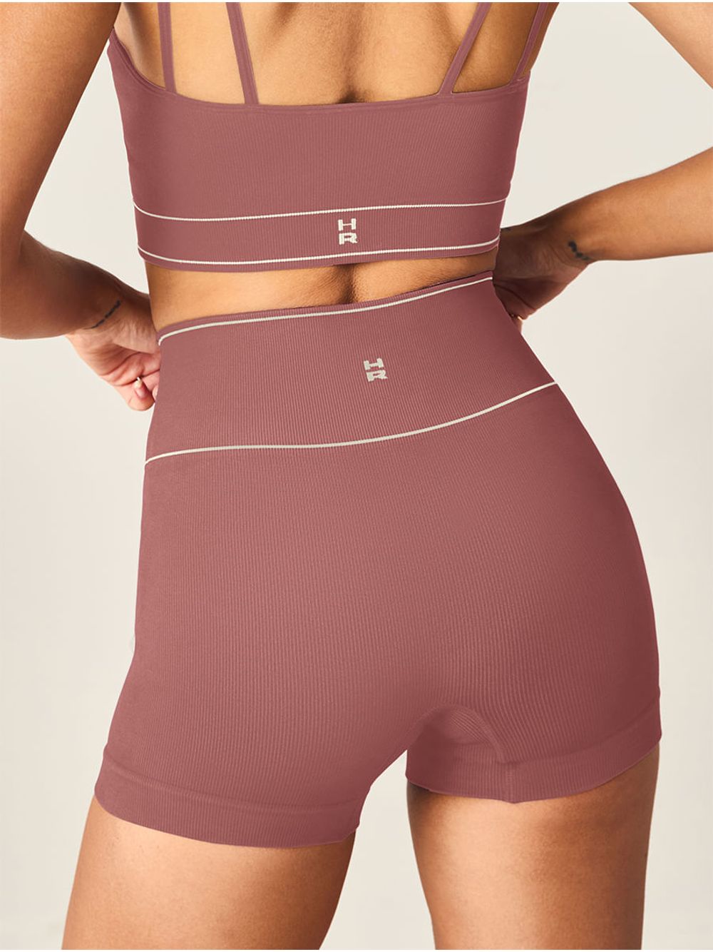 Hope — Shorts Fit Cós Alto Sem Costura Rosa Spa Fit