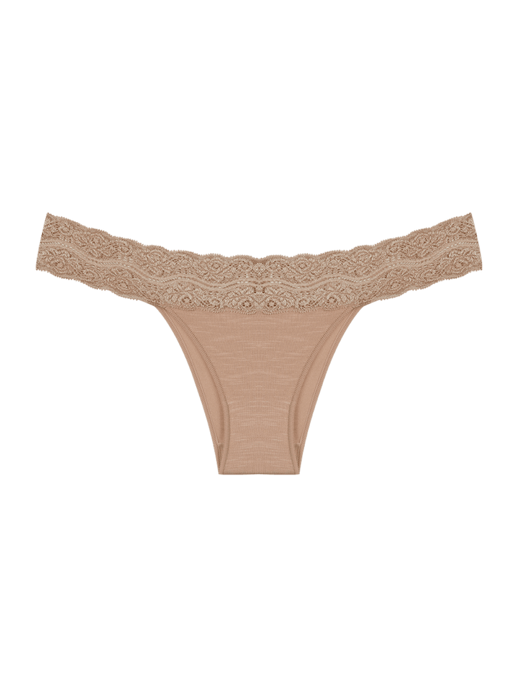 Hope — Calcinha Biquíni Em Modal E Detalhe Em Renda Bege Ballet