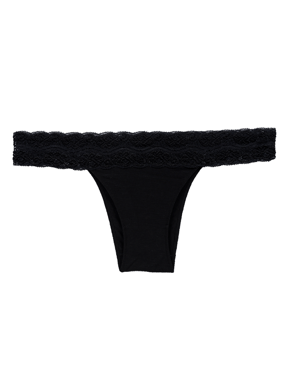 Hope — Calcinha Biquíni Em Modal E Detalhe Em Renda Preto