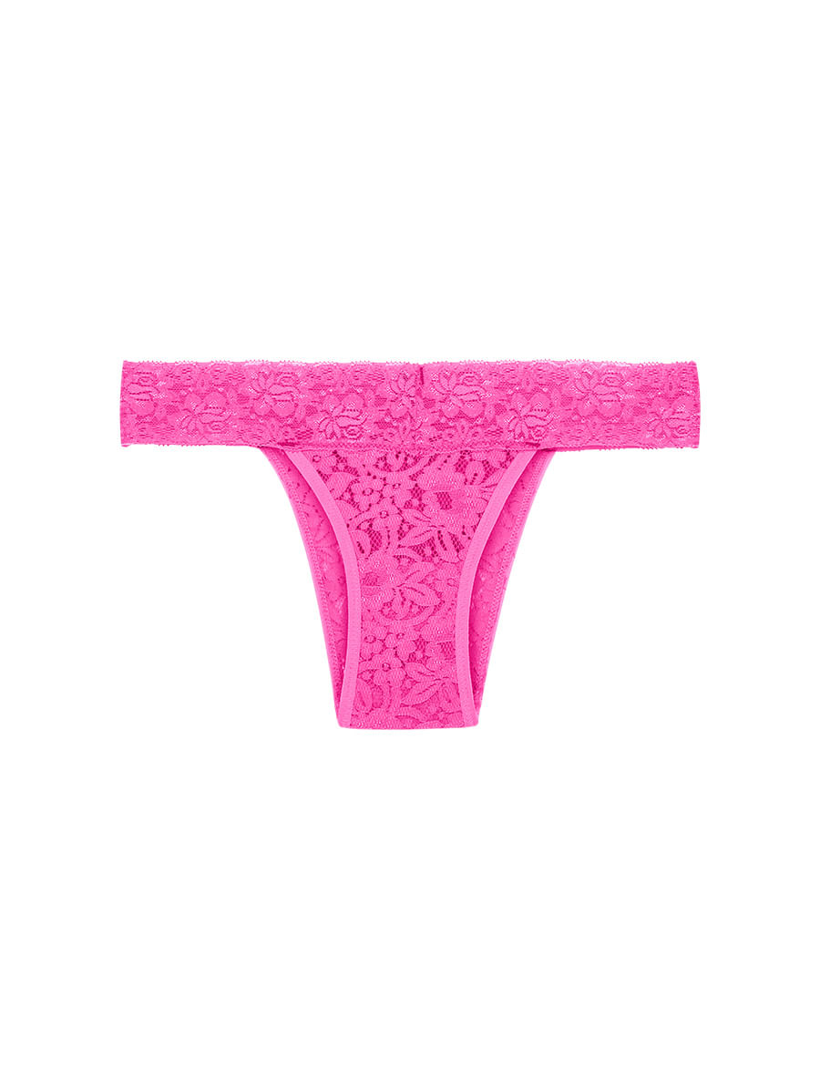Calcinha Biquíni Em Renda Rosa Candy