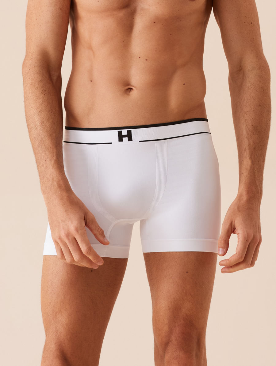 Cueca Boxer Street Em Microfibra Light Branco