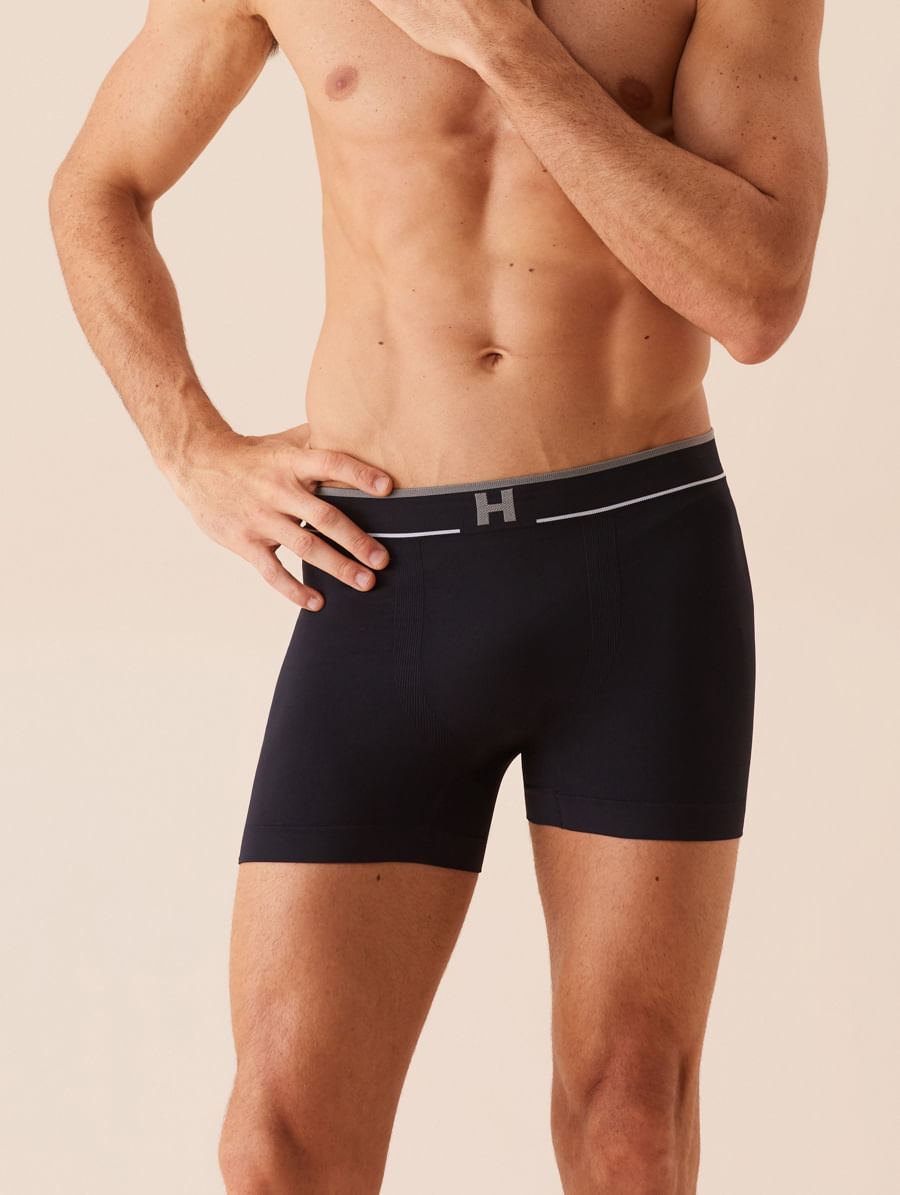 Cueca Boxer Street Em Microfibra Light Preto