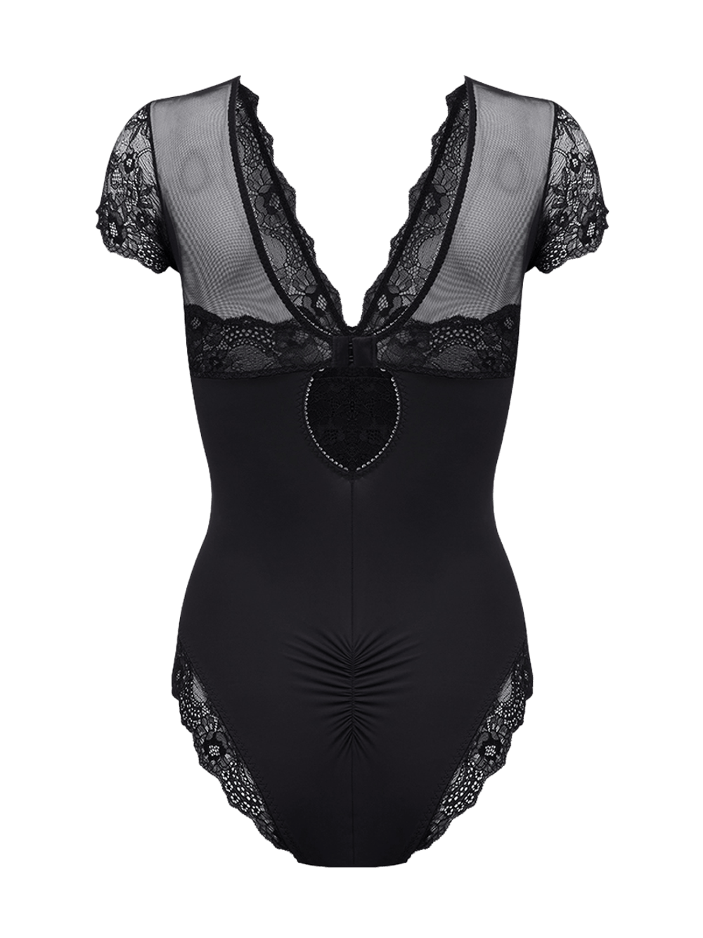 Hope — Body Modelador Em Renda E Microfibra Preto