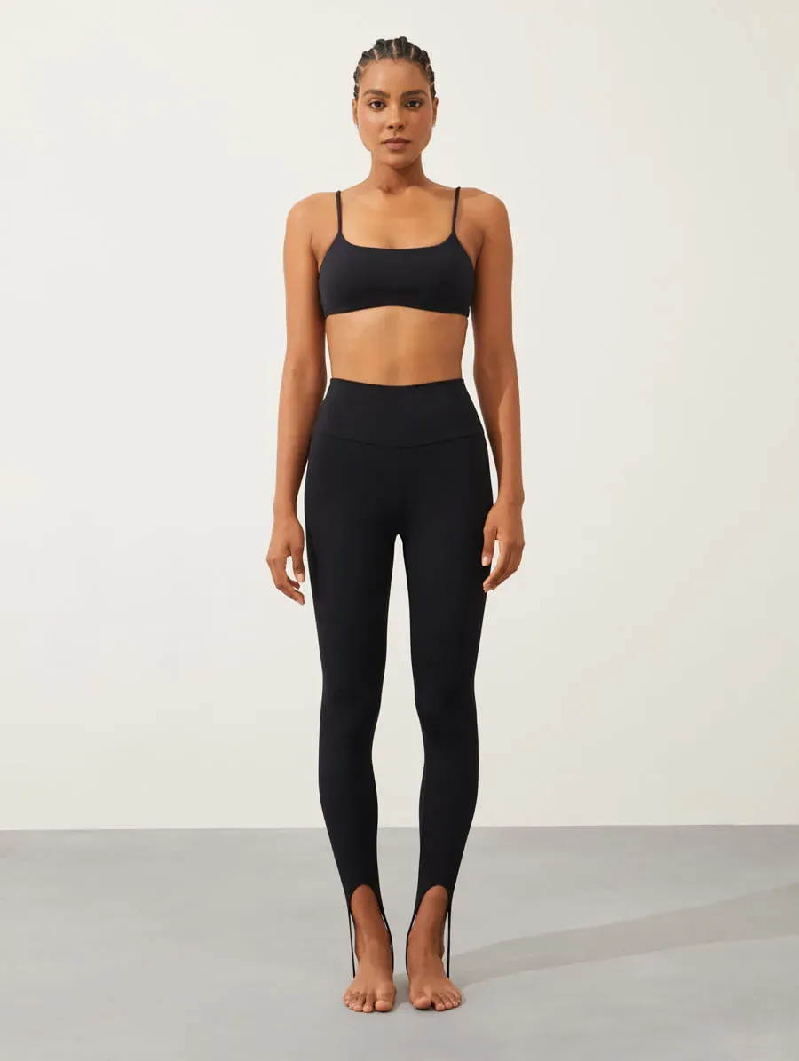 Calça Legging De Pézinho Fusô Preto