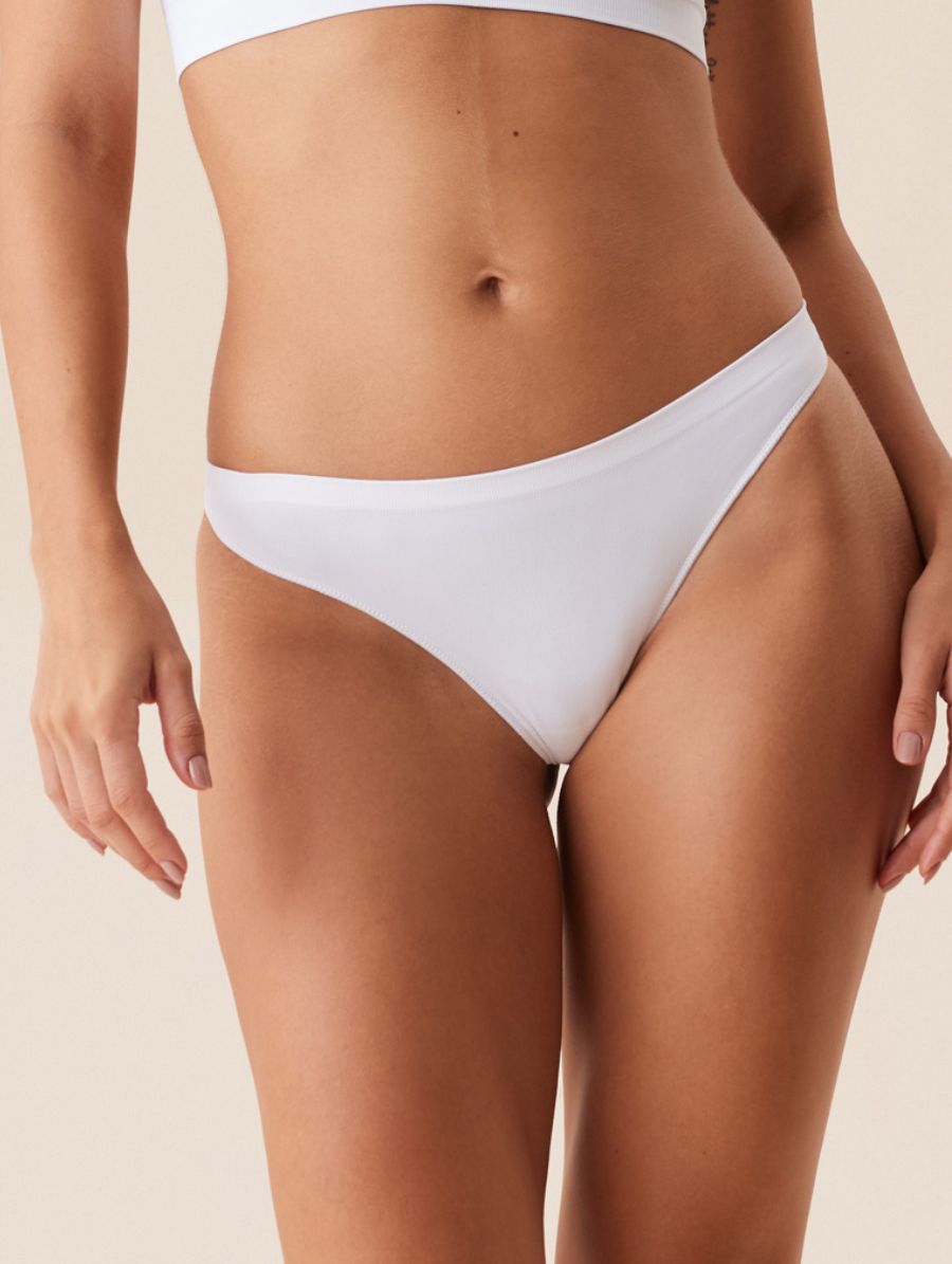 Calcinha Biquíni Em Microfibra Light Branco